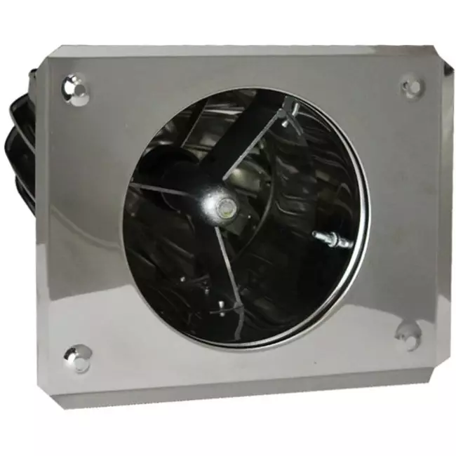 Extractor de baño impulsado por viento Oblong 150 mm de acero inoxidable, incl. soporte aislado - 325m3/h