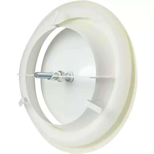 Válvula de suministro de ventilación metálica Ø 125 mm RAL 9010 con muelles de sujeción - DVSC-P125