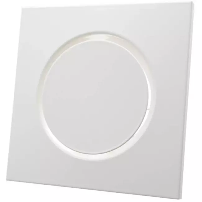 Válvula de suministro de ventilación metálica cuadrada Ø 100 mm blanco con muelles de sujeción - DVSQ-P100