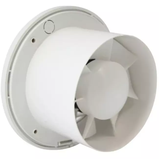 Extractor de baño redondo Ø 125 mm blanco con temporizador - EA125T