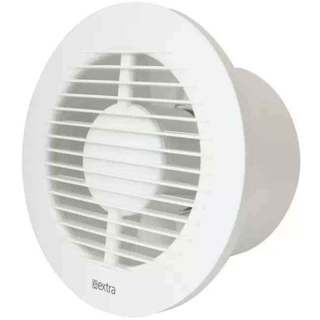 Extractor de baño redondo Ø 125 mm blanco con temporizador - EA125T