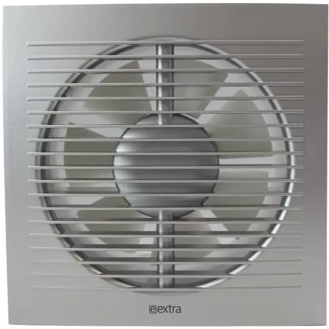 Extractor de baño Ø 100 mm plateado con temporizador - estándar EE100TS