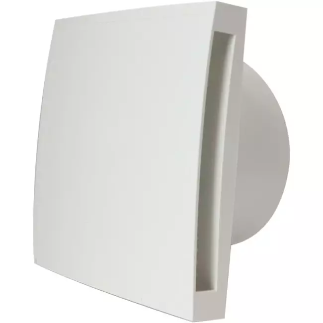 Extractor de baño Ø 100 mm blanco con temporizador - Design EET100T