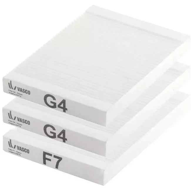 Juego de filtros Vasco DX de ventilación mecánica con recuperación de calor G4/G4/F7