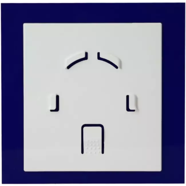 Air Roxy extractor de baño con diámetro de conexión 100 mm con temporizador y inicio retardado - frontal de plástico azul