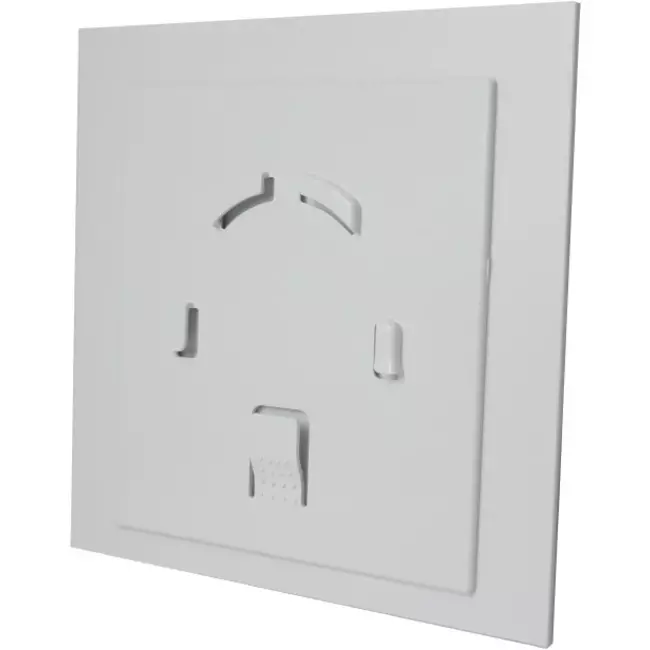 Extractor de baño Ø 100 mm - panel de plástico blanco brillante