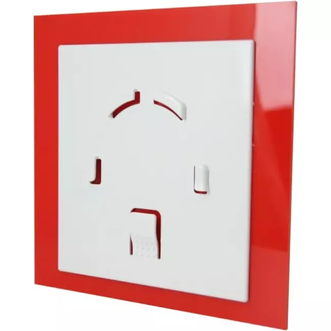 Air Roxy extractores de baño con diámetro de conexión de 125 mm con temporizador - frontal de plástico rojo