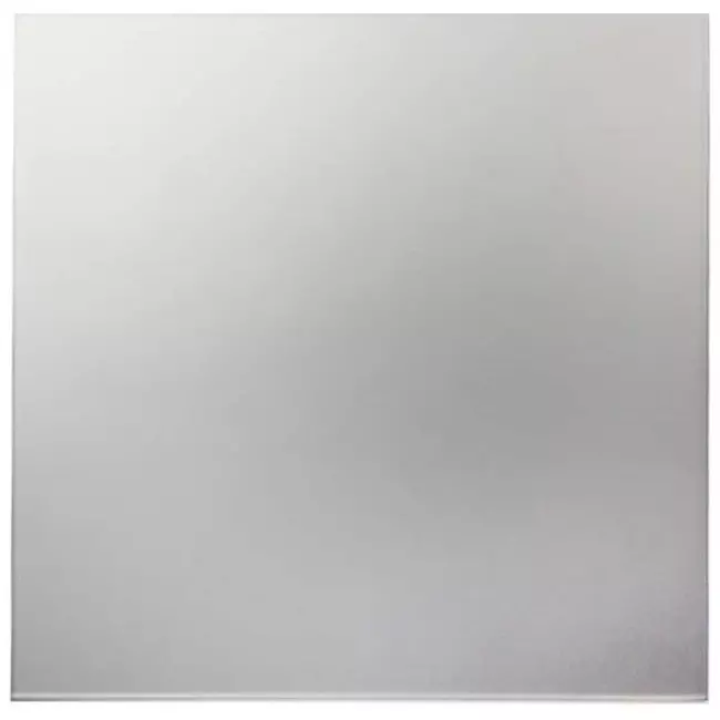 Extractor de baño de Ø 100 mm con temporizador y retardo de encendido - frontal de cristal en plata satinada