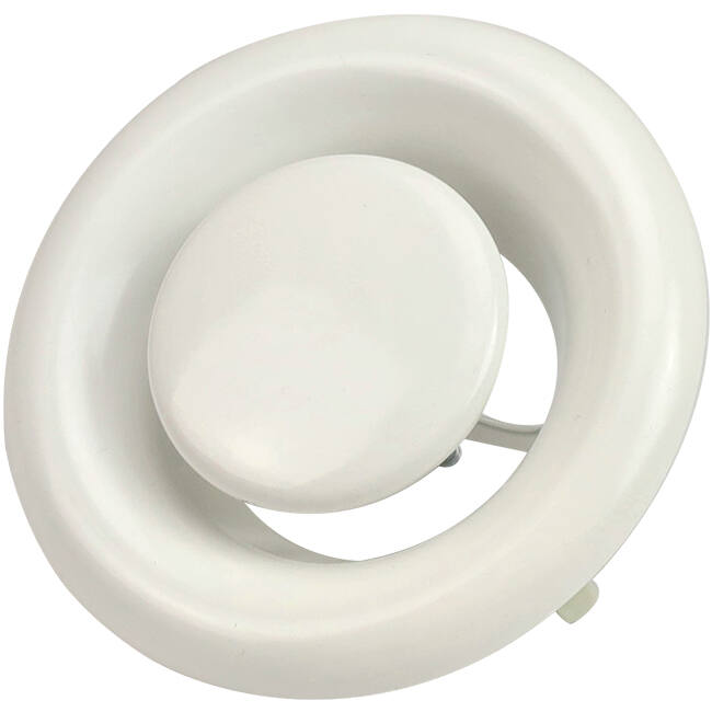 Válvula de escape de ventilación metálica 160mm con muelles de fricción - DVS-C160 - RAL 9016