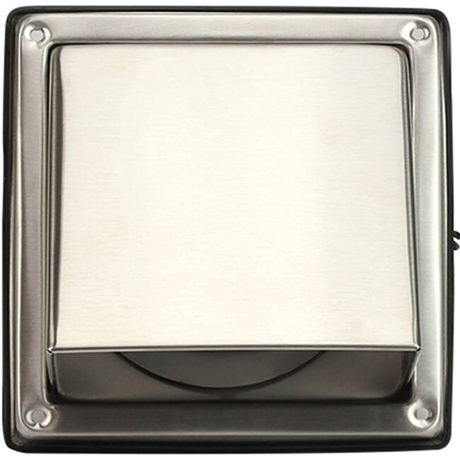 Rejilla frontal de acero inoxidable de 100 mm con compuerta antirretorno de entrada alta - EL-SS-BD100 SS