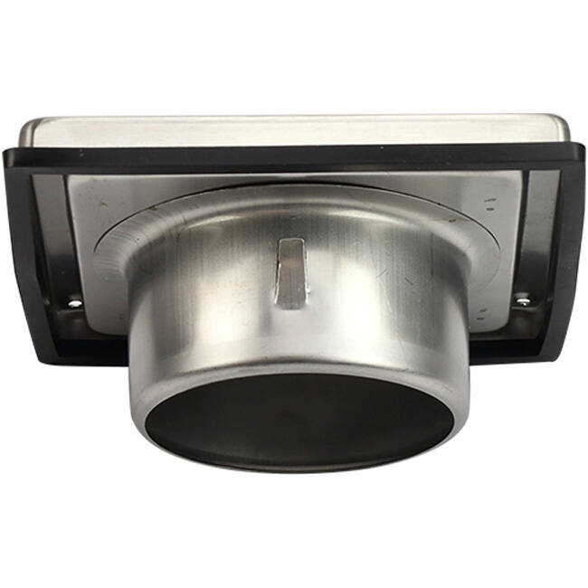 Rejilla frontal de acero inoxidable de 125 mm con aletas móviles de entrada alta - EL-SS-OP125 SS