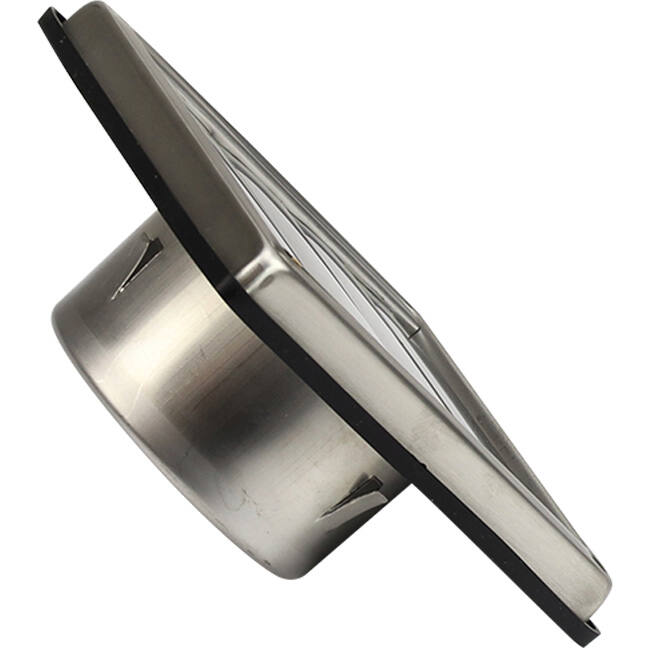Rejilla frontal de acero inoxidable de 125 mm con aletas móviles de entrada alta - EL-SS-OP125 SS