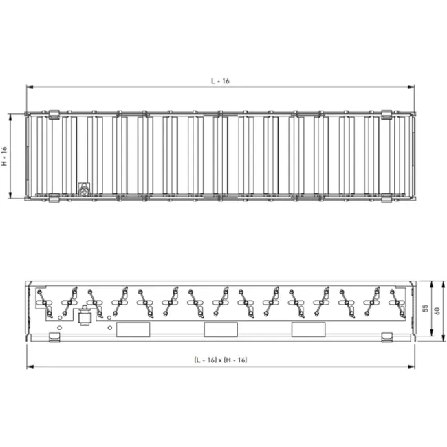 Regulador de volumen para rejilla de ventilación - 525x75
