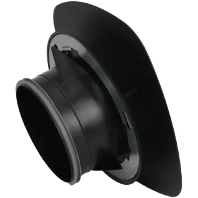 Válvula RLV Imaginair cuadrado Ø 125mm - muelles de instalación + anillo - negro