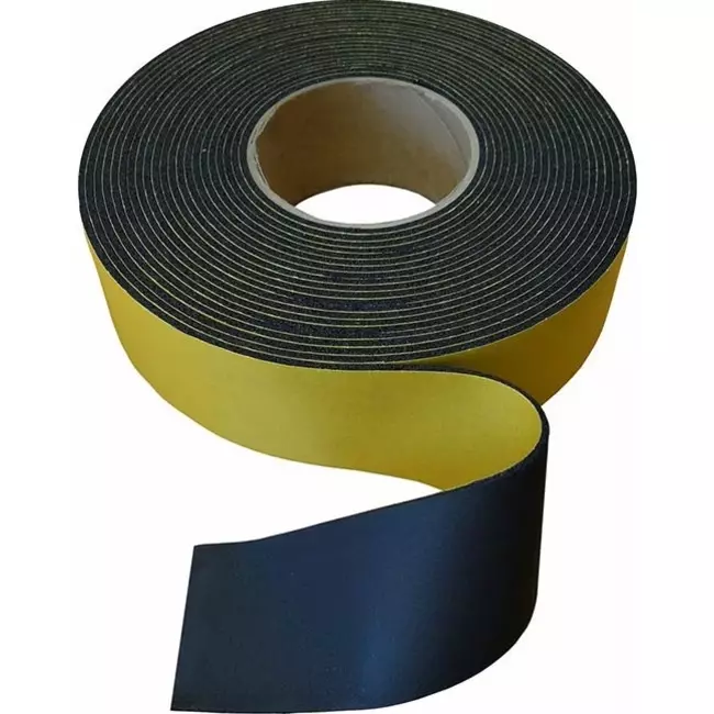 Cinta aislante neutral 75 mm - negra (rollo 15m)