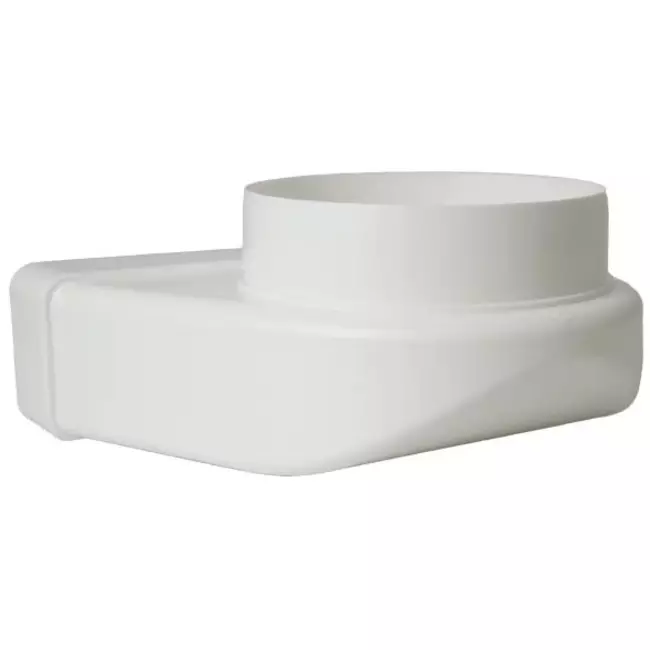 Codo vertical rectangular de plástico 90º Ø 125 mm 220x55 mm - KLD25-125