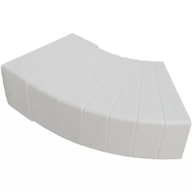 Codo horizontal rectangular de plástico 15-60º 110x55 mm - KLH15-60