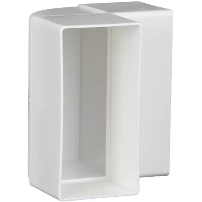 Codo vertical rectangular de plástico 90º 110x55 mm - KLV