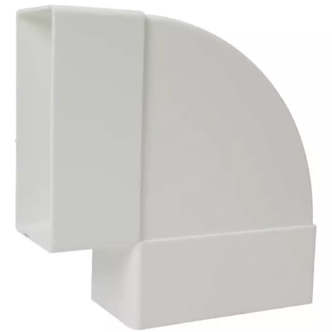 Codo horizontal rectangular de plástico 90º 110x55 mm - KLH
