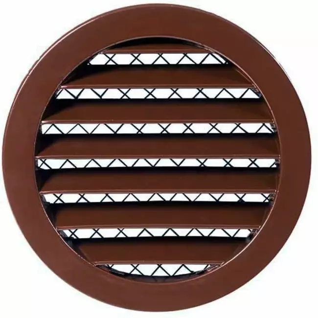 Rejilla de aluminio Ø100 marrón - MRA100B - RAL8016