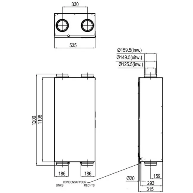 Zehnder Stork unidad de VMC con recuperación de calor WHR 920 Basis RF R