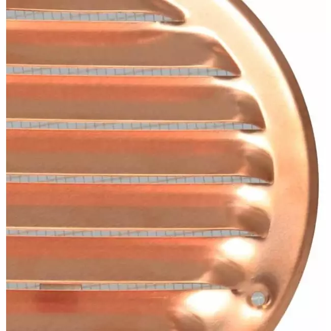 Rejilla metálica de ventilación redonda Ø 160 mm cobre - MR160Cu