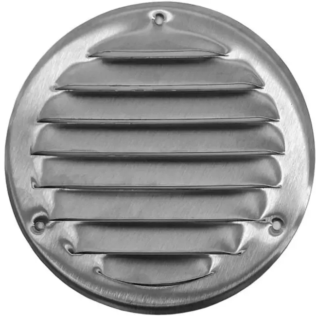 Rejilla metálica de ventilación redonda 100 mm acero inox. - MR100i