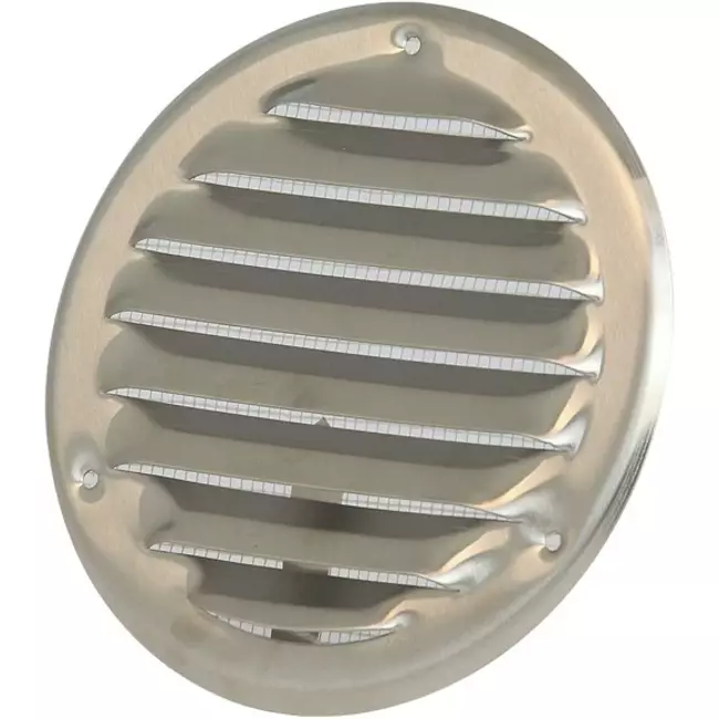 Rejilla metálica de ventilación redonda 100 mm acero inox. - MR100i