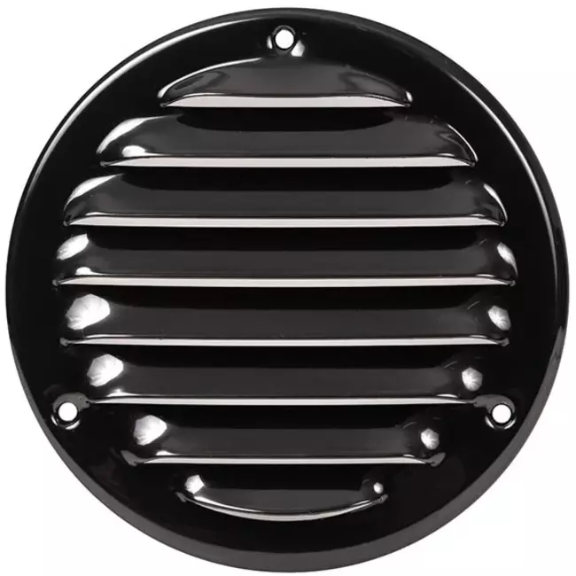 Rejilla de ventilación metálica redonda 100 mm negro - MR100M - RAL9005
