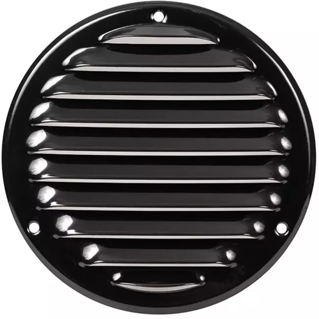 Rejilla de ventilación metálica redonda Ø 125mm negro - MR125M - RAL9005