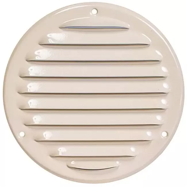 Rejilla de ventilación metálica redonda Ø 125mm beige - MR125Y - RAL1015
