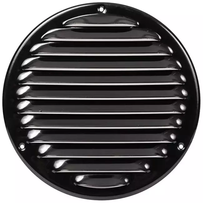 Rejilla de ventilación metálica redonda Ø 160 mm negro - MR160M - RAL9005