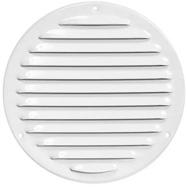 Rejilla metálica de ventilación redonda Ø 160 mm blanco - MR160 - RAL9016