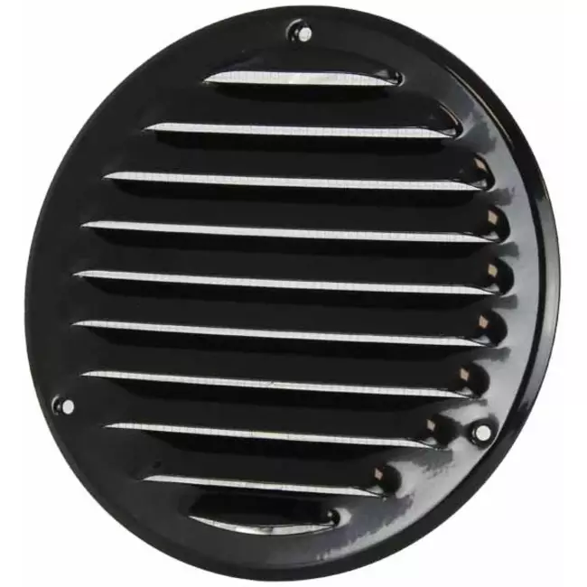 Rejilla de ventilación metálica redonda Ø 160 mm negro - MR160M - RAL9005