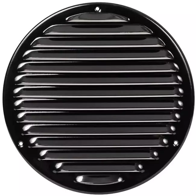 Rejilla de ventilación metálica redonda Ø 200 mm negro - MR200M - RAL9005