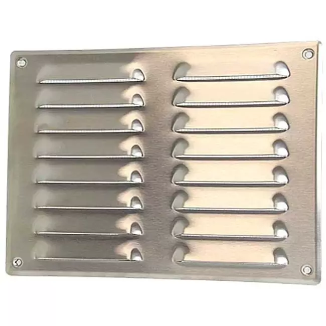 Rejilla de ventilación metálica cuadrada 260x190 mm acero inox. - MR2619i