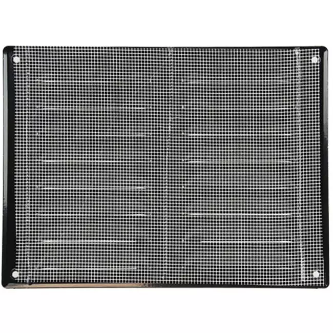 Rejilla de ventilación metálica cuadrada 260x190 mm negro - MR2619M - RAL9005