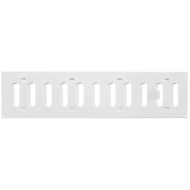 Rejilla metálica rectangular ajustable 400x100 blanco - MR4010R - RAL9016