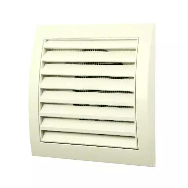 Rejilla de pared 150x150 con diámetro 100 blanco - ND10