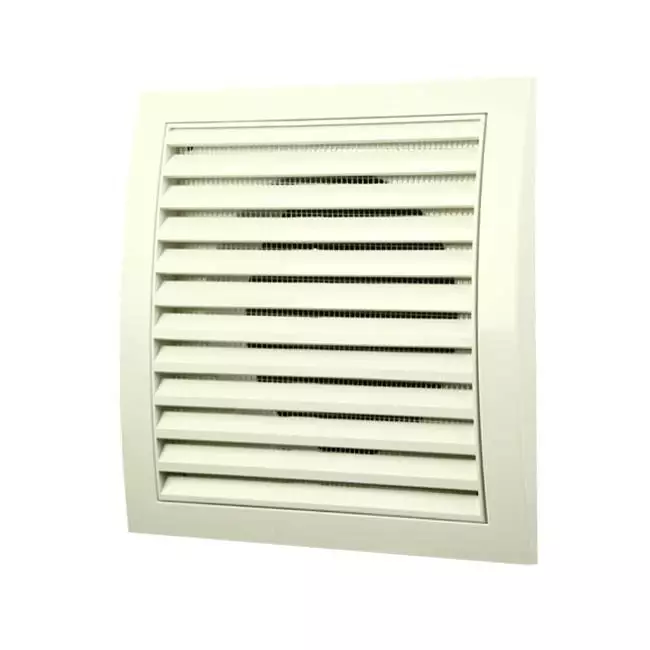 Rejilla de pared 190x190 - Ø125 blanco - ND12