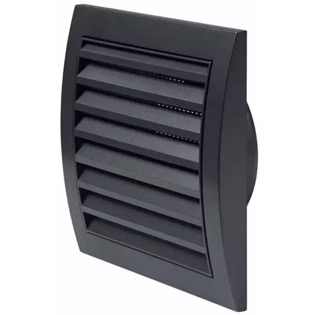 Rejilla de pared 150x150 diámetro 100 mm antracita - ND10A