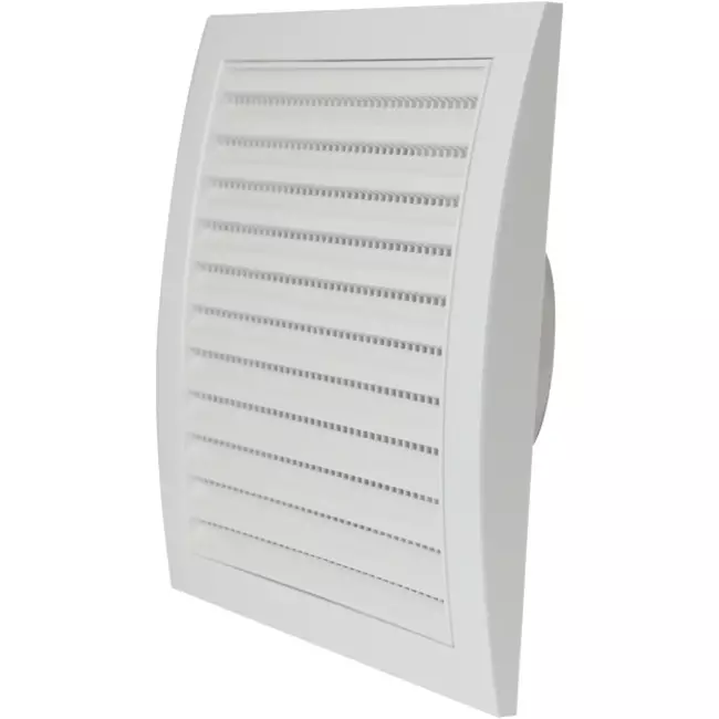 Rejilla de pared 190x190 - Ø125 blanco - ND12
