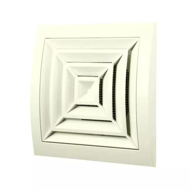 Difusor de techo cuadrada de 150x150 de diámetro: 100 blanco - ND10G