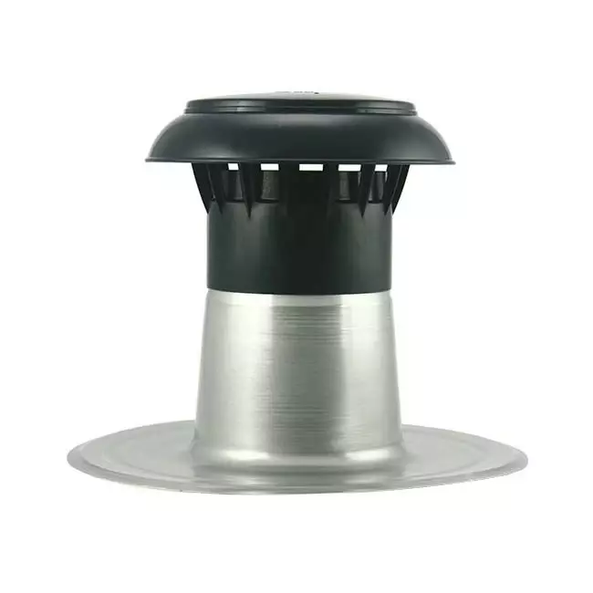 Ventilación de tejado plano con tapa de plástico Ø 110-125 mm