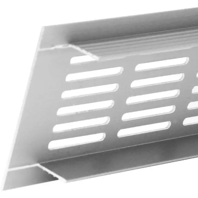 Rejilla de zócalo de aluminio - plata L=300mm x H=30mm -RA430S