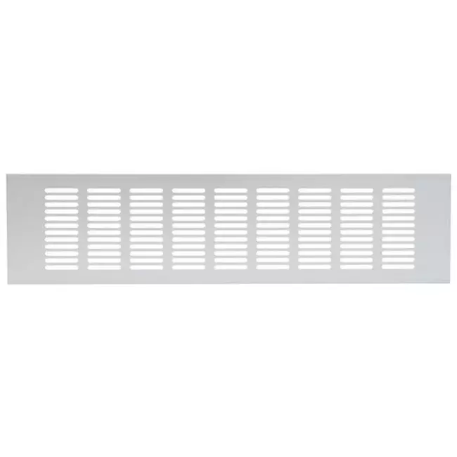 Rejilla de zócalo de aluminio - plata L=400 mm x H=100 mm - RA1040S