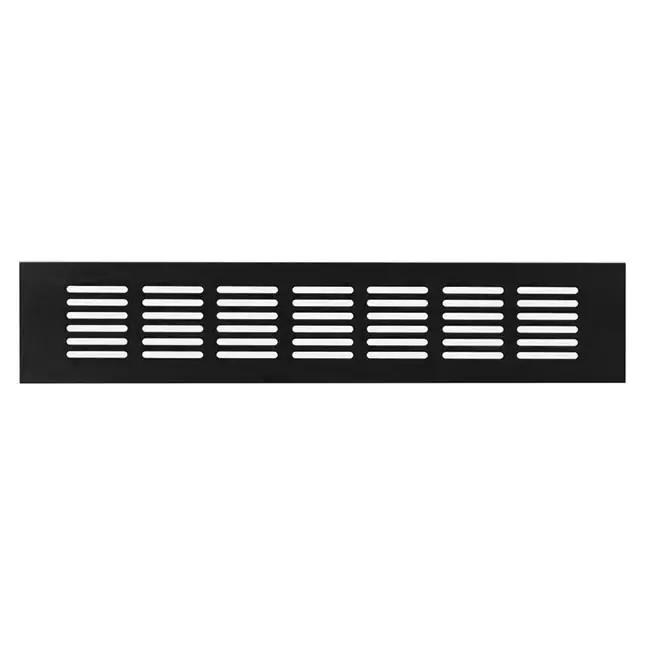 Rejilla de aluminio para zócalo - negro L=300mm x H=60mm -RA630B