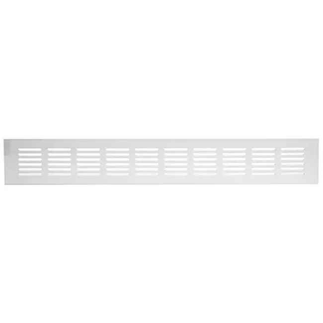 Rejilla de zócalo de aluminio - blanco L=400mm x H=60mm -RA640