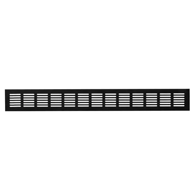Rejilla de aluminio para zócalo - negro L=500mm x H=60mm -RA650B
