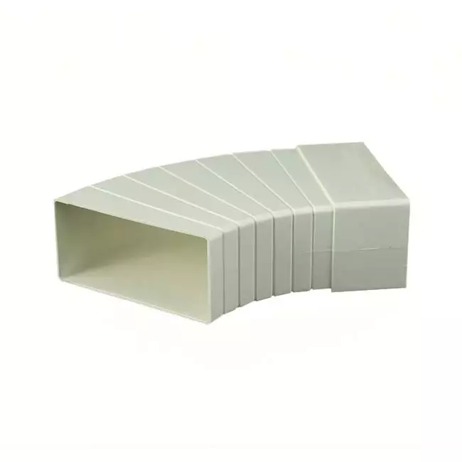 Codo horizontal rectangular de plástico 15-60º 110x55 mm - KLH15-60